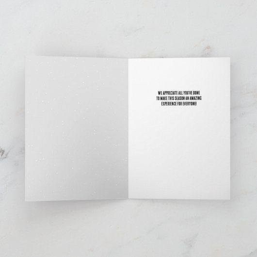 コーチ明感謝しているいネオンイエローおもしろいスポーツ カード (内部)