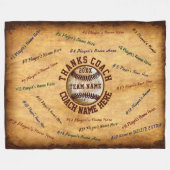 コーチ最高のに贈る野球シーズンの終わり フリースブランケット (正面(横))