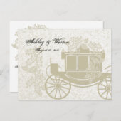 コーチ王室のー結婚の反応 インビテーションポストカード (正面/裏面)