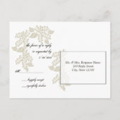 コーチ王室のー結婚の反応 インビテーションポストカード (裏面)