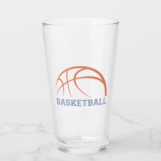 コーチ用バスケットボールデザイン タンブラーグラス (正面)