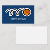 コーチ用バスケットボールビジネスカードテンプレートデザイン 名刺 (正面/裏面)