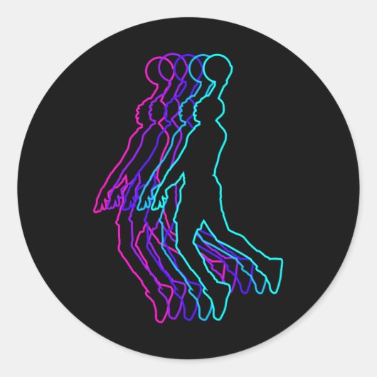 コーチ男性ユースボールプレーヤーのためのバスケットボールのギフト ラウンドシール (正面)