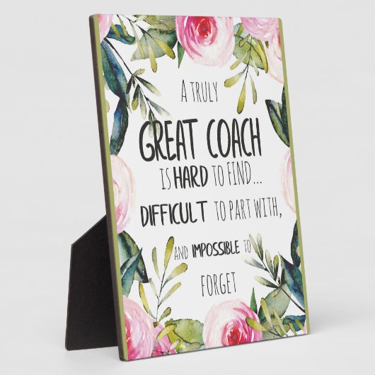 コーチ素晴らしタイポグラフィオフィスデコーギフト フォトプラーク (側面)