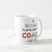 コーチ素晴らしー |史上最高のコーチ |コーチおもしろいギフト コーヒーマグカップ (正面右)