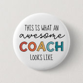 コーチ素晴らしー |史上最高のコーチ |コーチおもしろいギフト 缶バッジ (正面)