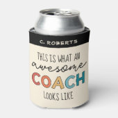コーチ素晴らしー |最高のパーソナライズされたコーチの贈り物 缶クーラー (缶正面)