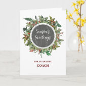 コーチ素朴クリスマスホリデイ カード (黄色い花)