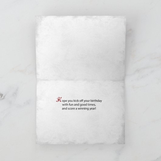 コーチ誕生日ラージグランジサッカースポーツファン カード (内部)