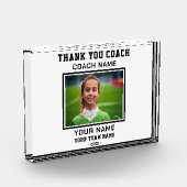 コーチ選手の名前チームスポーツありがとう フォトブロック (左)