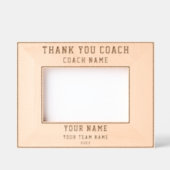 コーチ選手の名前チームスポーツありがとう レーザー彫刻フレーム (正面)
