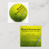 コーチ選手スクールスポーツテニス スクエア名刺 (正面/裏面)