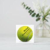 コーチ選手スクールスポーツテニス スクエア名刺 (スタンド正面)