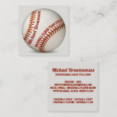コーチ選手スクールスポーツ野球 スクエア名刺 (正面/裏面)