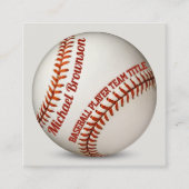 コーチ選手スクールスポーツ野球 スクエア名刺 (正面)