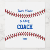 コーチ野球スポーツ ワインラベル (シングルラベル)