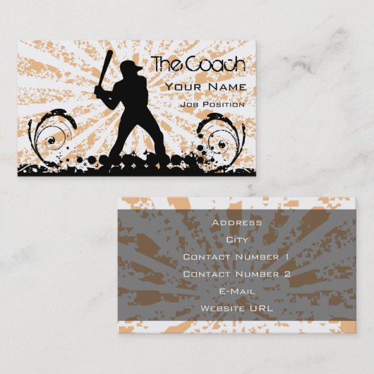 コーチ野球名刺 名刺 (正面/裏面)