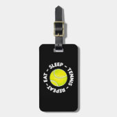 コーチ食べゴゴtのためのテニス睡眠テニスのリピート ラゲッジタグ (正面縦)