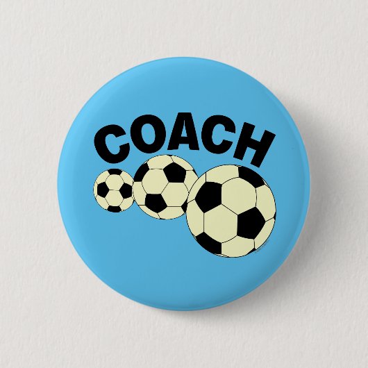 コーチ3サッカーボール 缶バッジ (正面)