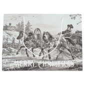 コーチ&シティービクトリアンヴィンテージクリスマス抱き枕 ラージペーパーバッグ (正面)