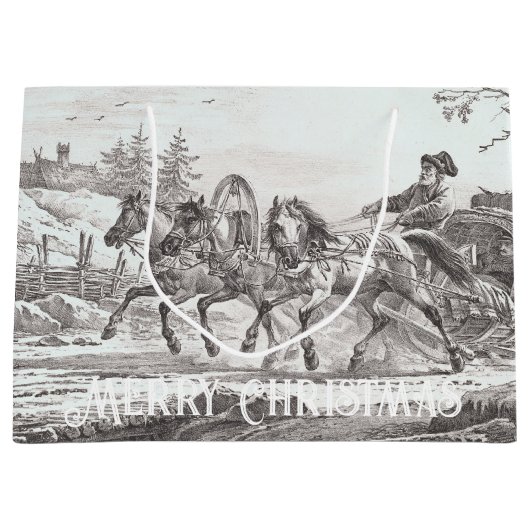 コーチ&シティービクトリアンヴィンテージクリスマス抱き枕 ラージペーパーバッグ (正面)