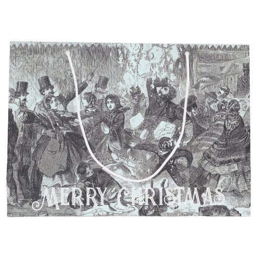 コーチ&シティービクトリアンヴィンテージクリスマス抱き枕 ラージペーパーバッグ (裏面)