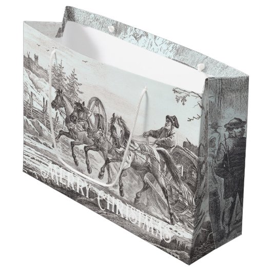 コーチ&シティービクトリアンヴィンテージクリスマス抱き枕 ラージペーパーバッグ (正面アングル)