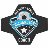 コーチ – スポーツロゴ – ベビーブルー,白黒 サッカーボール (フラット)