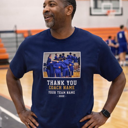 コーチ チーム名と写真 ブルーに感謝 Tシャツ