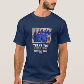 コーチ チーム名と写真 ブルーに感謝 Tシャツ (正面)