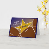コーチ – ハッピーバースデーサッカー愛好コーチ カード (黄色い花)