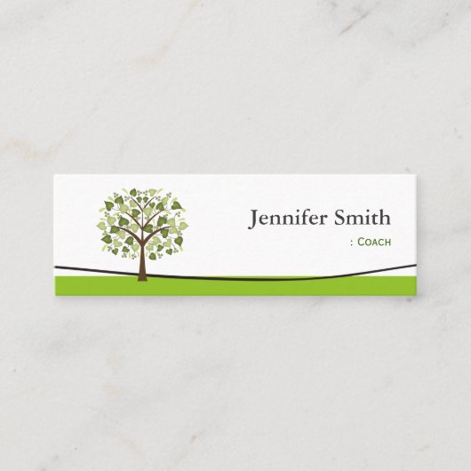 コーチ - ハートの願い事の木 スキニー名刺 (正面)