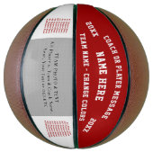 コーチ、プレーヤーのための赤、白のバスケットボールのギフト バスケットボール (縦)