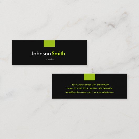 コーチ – ミントグリーンコンパクト スキニー名刺 (正面/裏面)