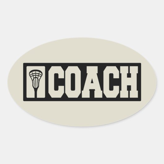 コーチ – ラクロスコーチ 楕円形シール (正面)