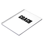 コーチ-人の女性のコーチのスポーツ ノートブック (左側)