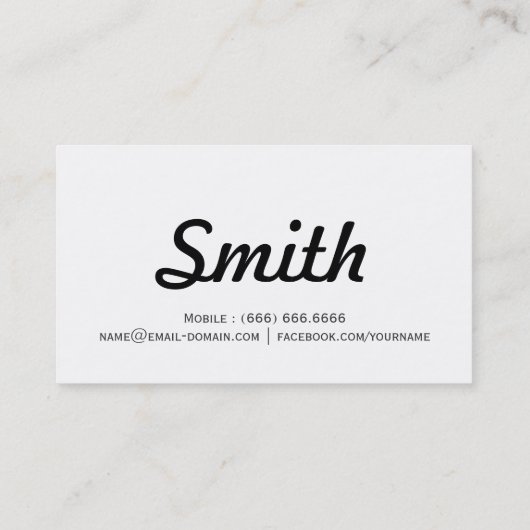 コーチ – 簡潔ミニマルなシンプル 名刺 (裏面)