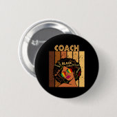 コーチAfro African American Women Black History Mo 缶バッジ (正面&裏面)