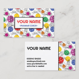 コーチPickleballのパロットとpickball 名刺