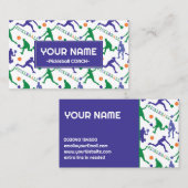 コーチPickleballシルエットを白に 名刺 (正面/裏面)