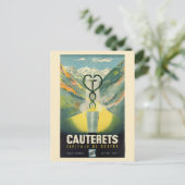 コーテレフランヴィンテージポスター ポストカード (スタンド正面)