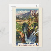 コーテレルポンデスポンフランスヴィンテージポスター ポストカード (正面/裏面)