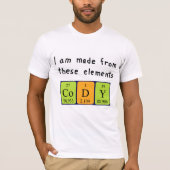 コーディの定期テーブル名のシャツ Tシャツ (正面)