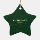 コーディネーショングリーンから50周年をカスタマイズ セラミックオーナメント (裏面)