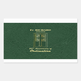 コーディネーショングリーンから50周年をカスタマイズ 長方形シール