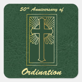 コーディネーショングリーンレザールック50周年 スクエアシール