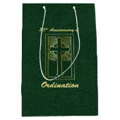 コーディネーショングリーンレザールック50周年 ミディアムペーパーバッグ (正面)