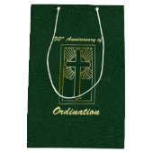 コーディネーショングリーンレザールック50周年 ミディアムペーパーバッグ (裏面)