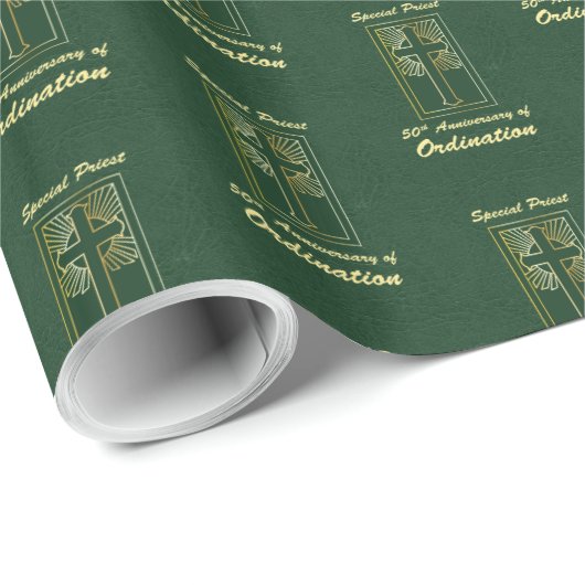 コーディネーションレザールック50周年司祭 ラッピングペーパー (ロールコーナー)