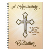 コーディネーション50周年記念金ゴールドクロス ノートブック (正面)